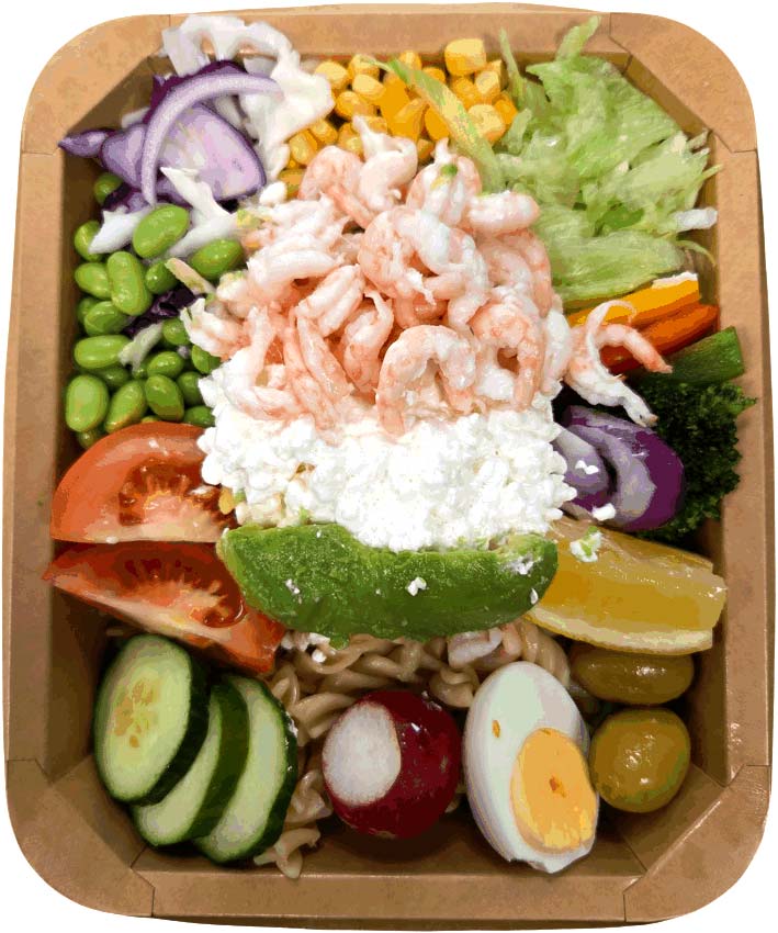 Räk & keso sallad