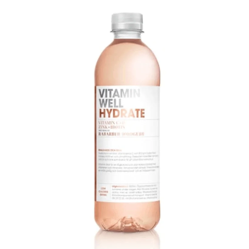 Vitamin Well Hydrate – Rabarber & Jordgubb 50cl