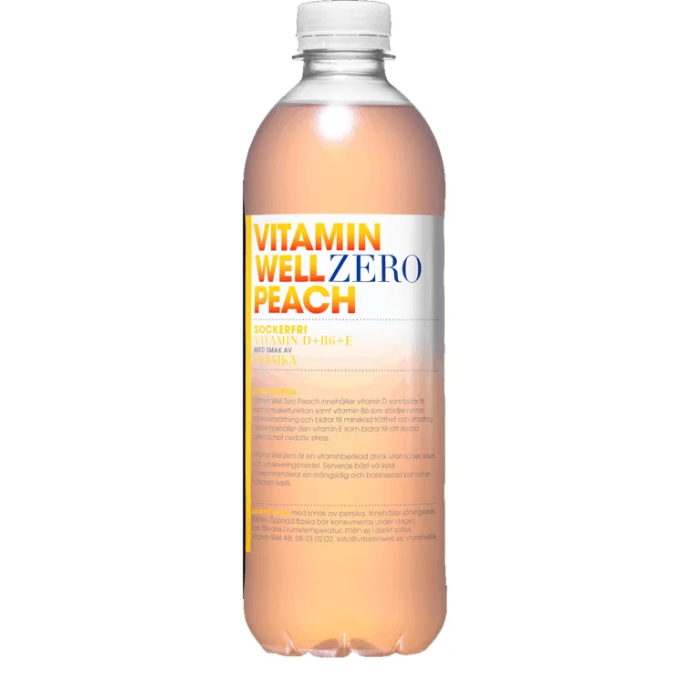 Vitamin Well Zero Peach – Persika 50cl