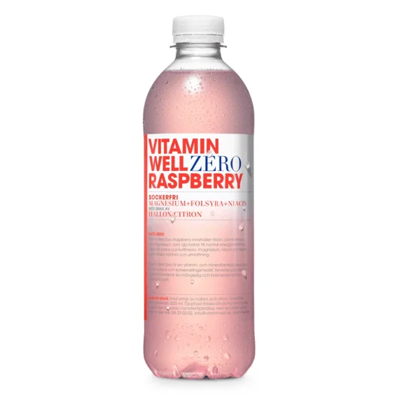 Vitamin Well Zero Raspberry – Hallon & Citron 50cl